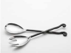 Juego de servidor de ensalada antiguo pulido brillante de acero inoxidable caliente de primera calidad, juego de servidor de ensalada de bajo precio de calidad superior elegante de estilo nórdico - Product Image 2