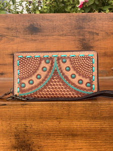 ใหม่มือเครื่องมือแกะสลักกระเป๋าสตางค์หนังคลัทช์เคสโทรศัพท์มีสไตล์หลายใช้กระเป๋าสตางค์กระเป๋าสตางค์หนังแท้สําหรับผู้หญิง - Product Image 2