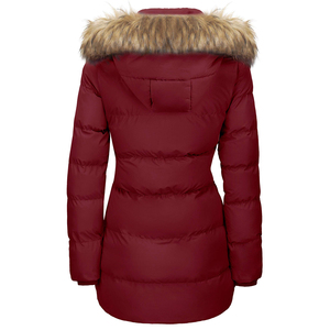 Chaqueta Larga Acolchada para Mujer, con Aislamiento Térmico, Rellena de Plumón, con Capucha, para Clima Frío, Ropa Casual para Exteriores - Product Image 4