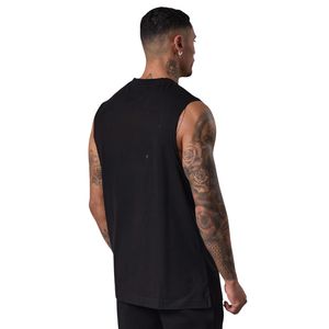 Débardeur Homme Noir Décontracté Sans Manches Coupe Musclée 100% Coton Respirant Séchage Rapide Athlétique Gym Entraînement Fitness Sportswear - Product Image 2