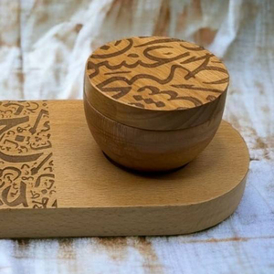 Juego de quemadores de incienso de madera con grabados láser intrincados, elegante bandeja doble para incienso, fragancia y decoración artesanal para el hogar - Product Image 6