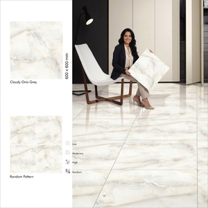 Carreaux de sol en porcelaine polie Crema Italia Inkjet 600x600mm, céramique vitrifiée émaillée, collection Designer, garantie à vie - Product Image 4