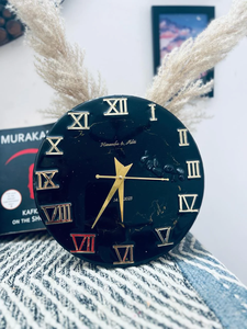 Contemporary Handmade Resin Epoxy Wall <b>Clock</b> with Wooden Artistic Design <b>Silent</b> Luxury Decorative <b>Clock</b> for Modern Interiors - Product Image 2
