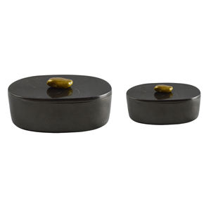 Boîte à biscuits au design élégant, idéale pour la maison, l'hôtel et la décoration de cuisine des restaurants, ensemble de deux pots de conservation alimentaire - Product Image 1