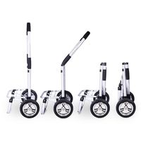 Chariot de courses pliable personnalisé à 2/4/6 roues |   Chariot en acier portable avec roues pour monter les escaliers et faciles à nettoyer