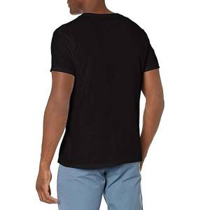 Camiseta de Manga Corta para Hombre, Cuello Redondo, Color Azul Marino, Corte Regular, Color Sólido, Informal, Tejido de Punto, 100% Algodón - Product Image 6
