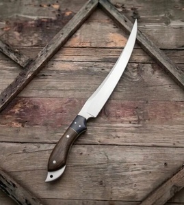 Couteau de filetage de chasse industriel fait main A&M Enterprises, lame en acier inoxydable, manche en bois Micarta, gaufré, OEM - Product Image 5