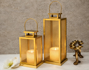 Lanterne décorative et porte-bougie pour décoration intérieure et extérieure, style vintage, support de bougie pour la maison et le jardin - Product Image 1