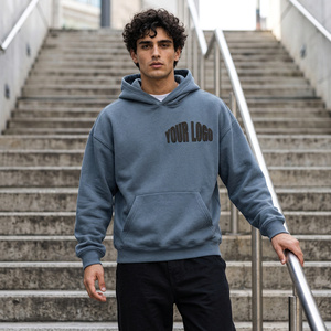 Thick Cotton Men's <b>Hoodie</b> Custom Heavyweight Oversized Streetwear Fit Casual Urban Pullover Apparel - Product Image 1