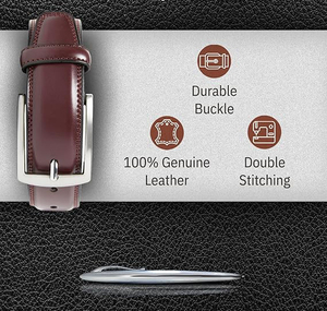 Options de vente en gros pour ceintures en cuir de vachette pour hommes, élégantes, personnalisables OEM, en cuir véritable avec choix de logo - Product Image 4