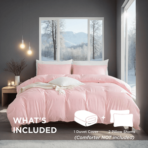 Set Copripiumino Premium Rosa Extra Large in Microfibra, 3 Pezzi con 1 Copripiumino e 2 Federe, Resistente allo Sbiadimento e Traspirante - Product Image 4