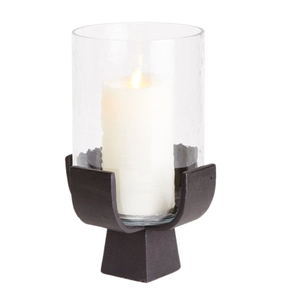 Portavelas Decorativo Tanletop, Base Geométrica en Forma de Arco, Texturizado, para Decoración del Hogar y Bodas, Sala de Estar - Product Image 1