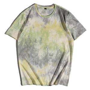 เสื้อยืดแขนสั้นผู้ชายทรงโอเวอร์ไซส์ ลายมัดย้อม คอกลม สไตล์ลำลอง ผ้าฝ้ายเจอร์ซีย์ถัก 100% เสื้อสำหรับฤดูร้อน - Product Image 2