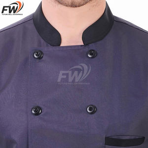 Uniforme de Restaurante Personalizado con Logotipo Bordado y 4 Banderas, Diseños de Uniformes de Restaurante Personalizados de Manga Larga, Uniformes de Chef Unisex - Product Image 4