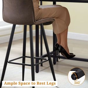 55\" Outdoor Adjustable Feet Rectangle Narrow Counter Height Bar Table for Balcony Patio Garden Bar Tables Product Category - Product Image 2