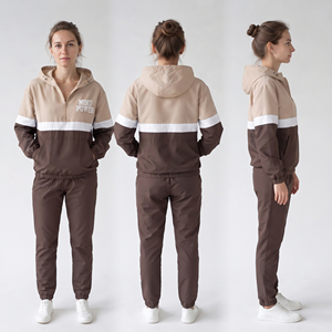 3/4 <b>Zipper</b> Women Windbreaker Hoodie Custom Embroidered Printed Front Hooded Pullover Jacket 100% Nylon Waterproof Hiking <b>Top</b> - Product Image 5