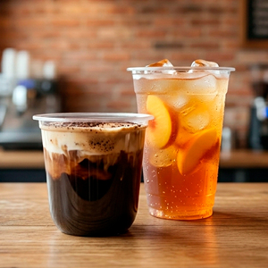 Clear Round PP <b>Plastic</b> <b>Cup</b> 95mm Diameter Disposable Beverage <b>Cup</b> for Tea Coffee Juice Matcha - Product Image 3