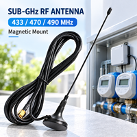 Antena RF Sub GHz 433-490MHz dengan Dudukan Magnetik dan Pilihan Panjang Kabel untuk Modul Pengukuran dan Kontrol Nirkabel