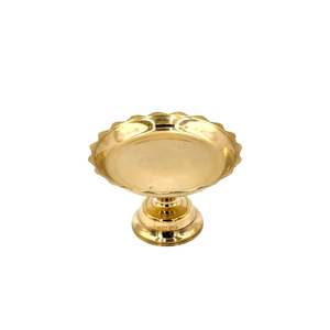 14 "laiton malais de plateau de piédestal de Thaïlande - Product Image 2