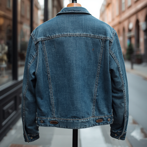 Veste en jean vintage, mode décontractée, vêtement extérieur rétro en jean avec personnalisation OEM ODM - Product Image 1