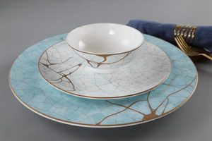 Assiette peu profonde en <span class=keywords><strong>porcelaine</strong></span>, 21,4 cm, assiette plate pour hôtel, restaurant et <span class=keywords><strong>service</strong></span> à domicile - Product Image 4
