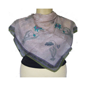 Designer 100% Silk Chiffon Bandana for Women Casual Floral Print Square Scarf Fashionable Silk Twill Bows Pattern Spring Season - Product Image 3