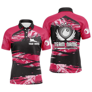 Camisetas Personalizadas de Punto Sólido Impresas en 3D para Hombre, para Equipos de Billar, Torneos de Mesa de Billar y Camisetas de Snooker - Product Image 1