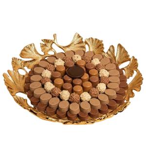 Bandeja de chocolate de metal dorado de calidad premium, diseño fantástico, decoración de mesa, bandeja para servir chocolate para el hogar y hoteles. - Product Image 5