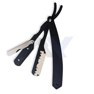 Rasoir de sécurité professionnel en acier inoxydable à lame droite avec verrouillage pivotant, pour hommes, femmes, barbiers et salons de coiffure - Product Image 4