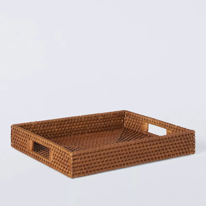 Bandeja de Servicio Decorativa de Ratán de Estilo Moderno Hecha a Mano para Restaurantes y Hoteles, Bandeja para Servir Comida, Cestas de Almacenamiento en Oferta - Product Image 1