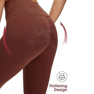 Leggings de Yoga para Mujer de Alta Calidad con Logotipo Personalizado, Cintura Alta, Tejido de Punto, Transpirables y Ecológicos, Nuevo Stock, Precio Razonable - Product Image 3