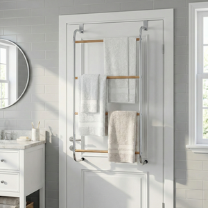 Black Friday SALE Wholesale Taiwan Household Storage Furniture Manufacturer Home Wood Grain Bathroom <b>Over</b> <b>Door</b> <b>Towel</b> <b>Rack</b> - Product Image 1