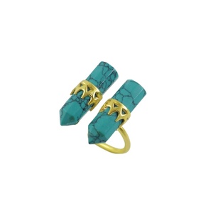 Bague en argent Sterling 925 naturel, belle pierre Turquoise, crayon de créateur, fabrication de bijoux pour femmes, mode - Product Image 1