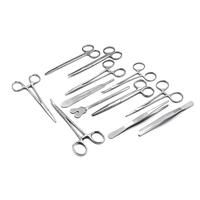 Ensemble d'instruments de chirurgie mineure manuels de qualité supérieure, 13 pièces, en acier inoxydable, kit de dissection chirurgical général avec étui de transport