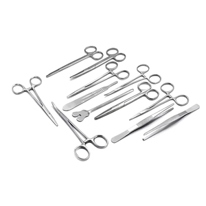 Ensemble d'instruments de chirurgie mineure manuels de qualité supérieure, 13 pièces, en acier inoxydable, kit de dissection chirurgical général avec étui de transport - Product Image 3