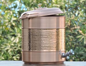 Fontaine à eau en cuivre à double paroi écologique de qualité supérieure avec revêtement de qualité alimentaire et système de robinetterie durable pour restaurants, bureaux et centres de bien-être - Product Image 2