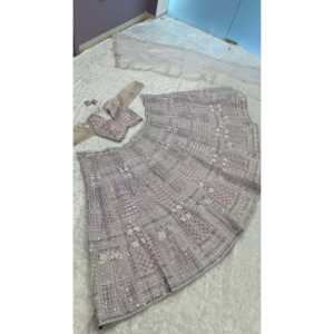 Ropa de fiesta de diseñador Lehenga Choli con hilo y secuencia de trabajo Ropa tradicional china - Product Image 2