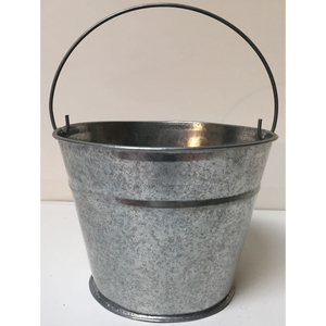 Seau en métal doré en gros avec poignée, petit seau décoratif en fer pour porte-candis de mariage et jardinières d'intérieur - Product Image 2