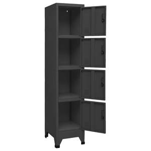 Armoire de rangement en acier anthracite 15 \ "x 17,7 \" x 70,9 \" - Product Image 5