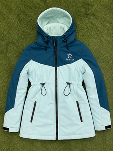 Chaqueta Acolchada de Maternidad SALSTAR para Mujer, con Capucha, Cortavientos, Abrigo de Invierno, Manga Larga, Azul y Verde, con Cierre Frontal - Product Image 6