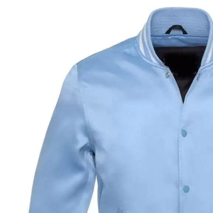 Veste en satin pour homme la plus vendue en gros, personnalisable, imperméable, coupe-vent, respirante, décontractée, à motif uni - Product Image 5