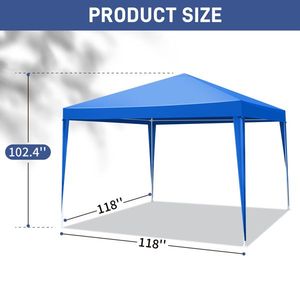 10 X 10 Blue Waterproof Outdoor <b>Canopy</b> Patio Gazebo <b>Tent</b> for Wedding BBQ Catering Pergola Pavilion - Product Image 2