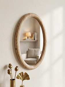 Espejo de Pared de Madera Natural Moderno, Decoración Rústica Hecha a Mano para el Hogar, Espejo de Mesa, Tamaño Personalizado, Fabricante Mayorista OEM - Product Image 1