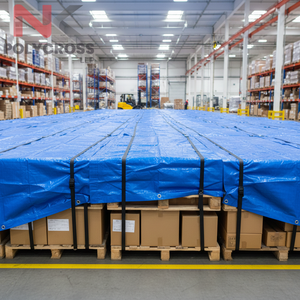 Bâche en polyéthylène haute densité (GSM) surdimensionnée, pliable, flexible et imperméable pour abri temporaire, stockage et applications commerciales - Product Image 6