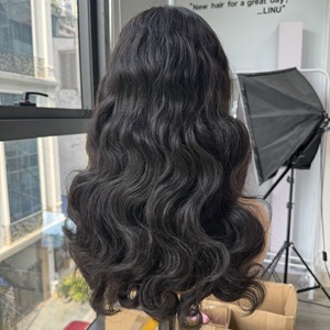 Peluca de cabello humano virgen vietnamita de lujo con ondas corporales súper dobles, hecha con cabello virgen sin procesar, con envío rápido. - Product Image 1