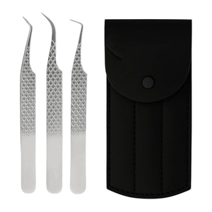 Nuevas Pinzas para Pestañas de Acero Inoxidable Coloridas, Juego de 2 Piezas, Curvadas a 90 Grados, Punta Puntiaguda, Extensión de Pestañas Postizas, Duraderas - Product Image 3