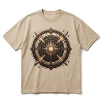 T-shirt blanc épais pour homme avec graphique personnalisé Vortex Trous Noir Cosmique, Eclipse Solaire et Phases Lunaires
