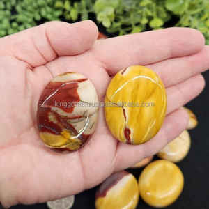 Piedra de Palma Pulida de Jaspe Mookaite Natural, Cristal Curativo - Product Image 4