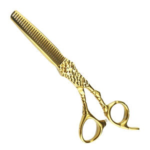 Chapado en oro caliente peluquero tijeras de peluquería diseño personalizado hermoso impreso peluquero tijeras de corte de pelo - Product Image 2