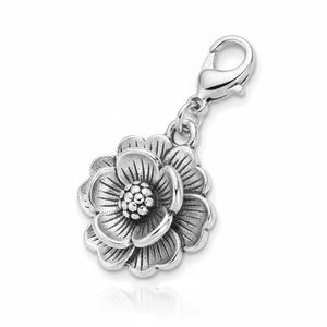 เครื่องประดับโลหะสั่งทำพิเศษ ตัวล็อกแบบก้ามปู  จี้ดอกไม้เงินแท้ประจำเดือนเกิด - Product Image 5